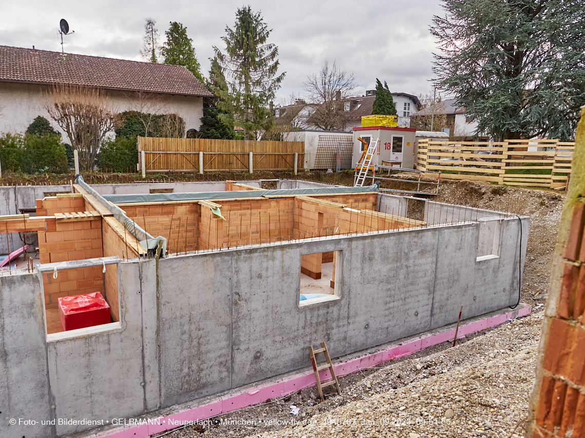09.01.2023 - Neubau eines Mehrfamilienhause in der Niederalmstraße 16 in Neuperlach-Trudering